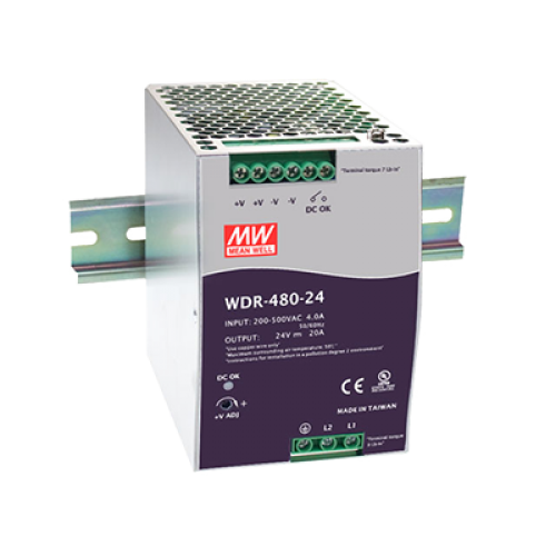 480W 48VDC 10A Ultra Wide Input Industrial DIN Rail Power Supply