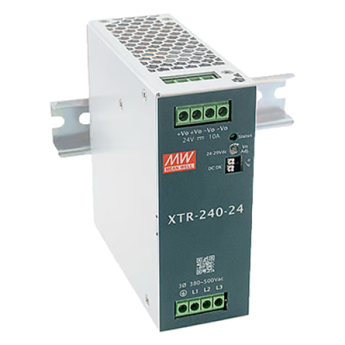 239.8W 3-Phase Input 36VDC 6.66A Parallel Industrial DIN Rail Power Supply with Lever Actuated Terminals