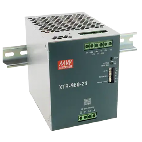 960W 3-Phase Input 48VDC 20A Industrial DIN Rail Power Supply with Lever Actuated Terminals