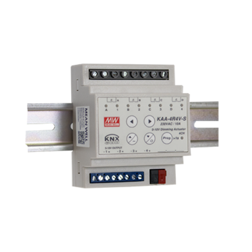 4 Channel 16A Per Channel KNX Actuator with with Remote On-Off and 0-10V Dimming and KNX Secure Function