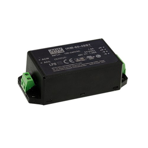 50W 5VDC 10A PCB Mount Encapsulated Power Supply with Screw Terminals