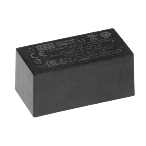 15W 5VDC 3A PCB Mount Encapsulated Power Supply