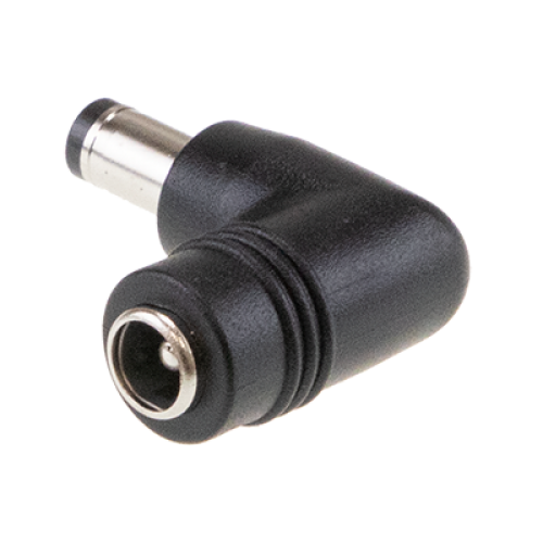 2.1 x 5.5 x 11mm to 2.5 x 5.5 x 9.5mm Right Angled DC Plug Converter