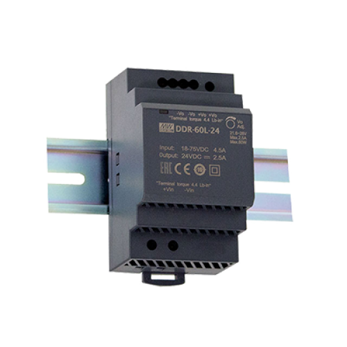 60W 18 ~ 75VDC Input 12VDC Output DIN Rail Converter